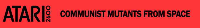 Communist Mutants from Space logo for Atari 2600